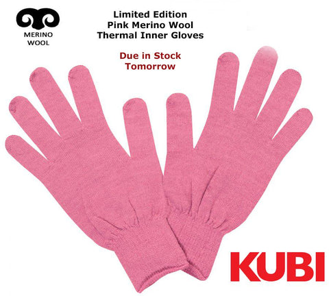 KUBI Pink Merino Wool Thermal Inner Gloves - Dive Manchester