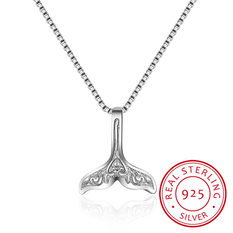 Sterling silver hot sale whale necklace