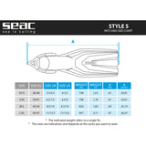 SEAC Pinne Style Sling Strap Fins
