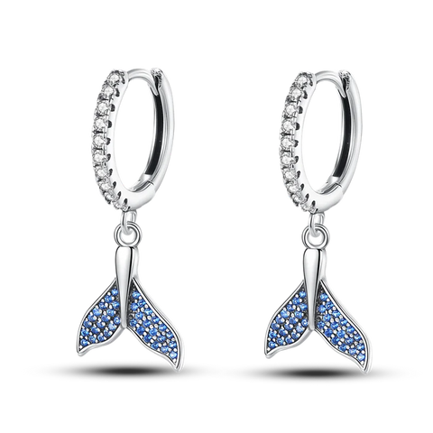 925 Sterling Silver Fish Tail Earring