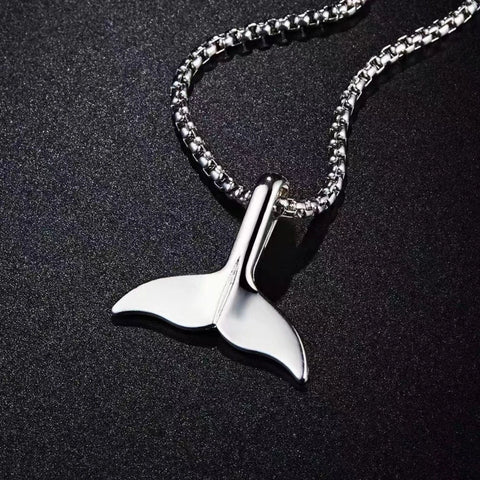 Stainless Steel Whale Tail Pendant